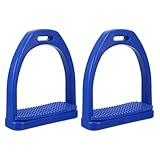 Cabilock 2 Stück rutschfeste Kunststoff Steigbügel mit Gummiauflage...