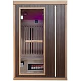 XL Luxus LED Infrarotsauna - Infrarotkabine 130x105 Dual-Therm Vollspektrum...