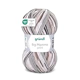 Gründl Wolle Big Mamma Print - XXL Wolle zum Stricken - Großknäuel 400 g...