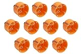 Meister Hohlwanddose Unterputz - 60 mm tief - orange - 10 Stück - Ø 68 mm...