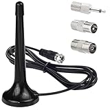 DAB-Radio-Antenne für FM-Radio, Teleskop-HiFi-Tuner mit stabiler Basis,...
