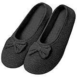 Solshine Damen Baumwolle Geschlossene Hausschuhe Ballerina Slippers T002...