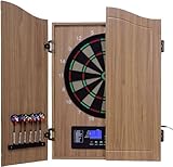 PHOLK Dartscheibe, Dekoratives Dartscheiben-Schrank-Set, 18 Spiele Und 159...