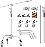 Soonpho C Stand 3m Edelstahl Heavy Duty mit Galgenstativ 330cm und 130cm...