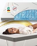 nøvera® Deluxe Gel Topper 160x200cm | Hohes RG 50 | wolkenweicher 7-Zonen...