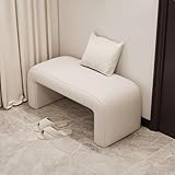 Gepolsterte Sitzbank mit Stauraum, PU-Leder, Akzentsitz, 60 cm,...