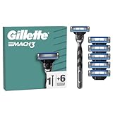 Gillette Mach3 Basis Rasierer für Männer, 1 Gillette Rasierer, 6...