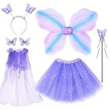 WILDPARTY Feenkostüm-Set für Mädchen, mit Schmetterlingsflügeln, Tutu,...