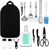 Portable Camping Kochutensilien Set 15Pcs Edelstahl Outdoor Camping...