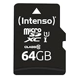 Intenso Premium microSDXC 64GB Class 10 UHS-I Speicherkarte inkl....