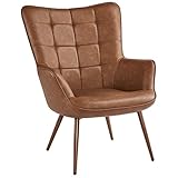 Yaheetech Freizeit Relaxsessel Kunstleder Ohrensessel Loungesessel...