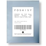 FOSHISY A4 PVC-Bindungshüllen, transparent, 150 Mikron, 200 Stück