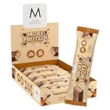 MORE Protein Bar, 10er Box Protein Riegel, 10 x 50 g, Peanut Caramel