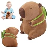 Kawaii Kapibara Kuscheltier Weiches Plüsch Spielzeug Kapibara mit Rucksack...