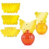 com-four® 14-teiliges Set Gelbsticker mit Behälter - Fliegenfallen für...