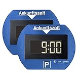 Needit 2x Park Lite elektronische Parkscheibe digitale Parkuhr blau mit...