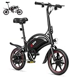DYU D3S E-Bike Klapprad 14 Zoll - Elektrofahrrad, 25 km/h...