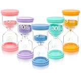 TNEDFOD 5 Stück Sanduhren Set, Bunter Sanduhren für Kinder, Glas...