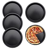 4 Stücke Pizzabackform Pizzabackbleche Pizzablech Rund Pizzateller...
