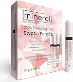 Mineroll Styptic Pencils Rasierzubehör (12 Stifte) Stoppt Blutungen...