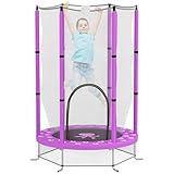 AIYAPLAY Kindertrampolin Ø140cm Outdoor Trampolin für Kinder mit...