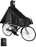 ANYOO Wasserdicht Radfahren Regen Poncho Portable Leichte Regenjacke Mit...