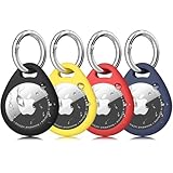 【4 Stück】 Mugust Wasserdicht Hülle für Apple AirTag Anhänger mit...