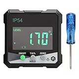 Digitaler Neigungsmesser Winkelmesser mit Magnet, Messbereich 360°, LCD...