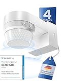 HUBER Motion 100 Infrarot Bewegungsmelder 360° mit 4 Sensoren und...