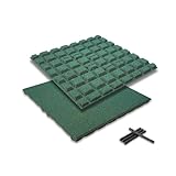 bepco Fallschutzmatte 4er Set - Gummimatte, Bodenmatte, stoßdämpfend &...