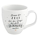 Him & I® - Jumbo Tasse mit Spruch Nimm dir Zeit für die Dinge, die dich...