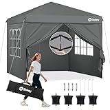 Sekey One-Touch Pop Up Pavillon 3x3 Wasserdicht Stabil Winterfest mit...