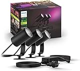 Philips Hue White & Color Ambiance Lily Gartenspot Basis Set 3er Pack...