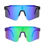 NICBOOY Übergroße Sonnenbrille für Sportfans, UV400 (C5+C12), C5+C12,...