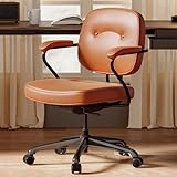 SIHOO L3D Mid Century Schreibtischstuhl Braun Bürostuhl Drehbarer...