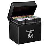 AOMEES 80+4 Farben Graffiti Stifte Set, Meißel & Feine Verdoppelt Spitzt...