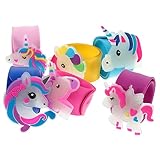 Gogogmee 6St Animal-Slap-Armbänder Einhorn-Slap-Bands leuchtendes...