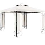 Casaria® Pavillon Lorca 3x3m Metall Wasserabweisend UV-Schutz 50+ mit...