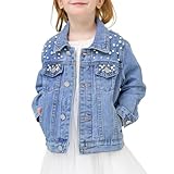 Miipat Jeansjacke Mädchen Mode Kleinkind Jeans Jacke Perle Dekorieren...