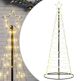 vidaXL LED Weihnachtsbaum, Beleuchtet Tannenbaum 8 Lichteffekte, Christbaum...