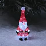 Lights4fun 30cm Acryl LED Weihnachtsmann Figur innen und außen...