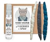 Katzenminze Spray + 3 handgerollte Filzwürmchen aus Schurwolle. Von Hand...