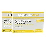 Idiotikum Akut Scherztabletten Schokolinsen 2er Set - Bei anhaltender...