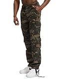 Brandit Hose Pure Vintage Slim Fit, Größe:L, Farbe:Darkcamo