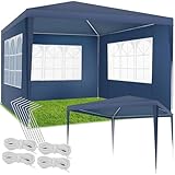 tectake® Pavillon 3x3 m, Zelt groß, wasserdicht, für Garten und Camping,...