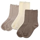 Damen Socken, 3 Paar Damen Multipack aus bunter Baumwolle, Atmungsaktive,...