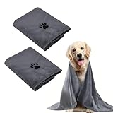YAMAIDUO 2 Stück Hunde Handtuch 100 x 50 cm, Hundehandtuch Extra...