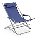 La zappa Alu Liegestuhl mit Kissen Bascula Strandliege Sonnenliege Garten...