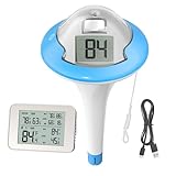 BALDR Pool Thermometer Funk, Wiederaufladbares Poolthermometer schwimmend...