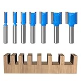 7 Stück Fräser für Oberfräse 8mm Schaft, Holz Nutfräser Set für...